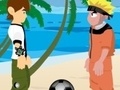 Oyun Naruto and Ben 10 play volleyball