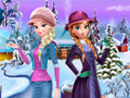 Oyun Elsa and Anna Winter Dress Up