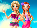 Oyun Elsa And Anna Summer Vacation