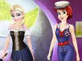 Oyun Ariel And Elsa Career Dress Up