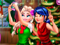 Oyun Ladybug And Elsa Xmas Selfie