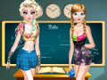 Oyun Elsa And Anna Highschool Fashion