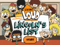 Oyun The Loud House: Lincolns List  