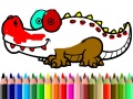 Oyun Back To School: Aligator Coloring