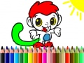 Oyun Back To School: Monkey Coloring