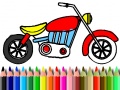 Oyun Back To School: Motorbike Coloring