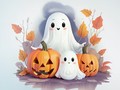 Oyun Coloring Book: Halloween Ghosts