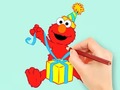 Oyun Coloring Book: Elmo Gift