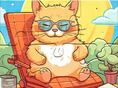 Oyun Jigsaw Puzzle: Enjoying Cat