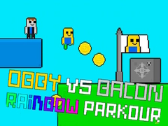 Oyun Obby vs Bacon Rainbow Parkour
