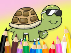 Oyun Coloring Book: Sunglasses Turtle