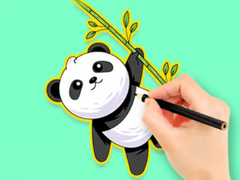 Oyun Coloring Book: Panda Eat Bamboo