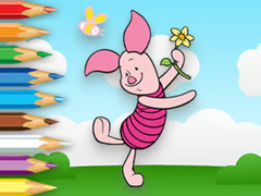 Oyun Coloring Book: Piglet Holds Toy Windmill