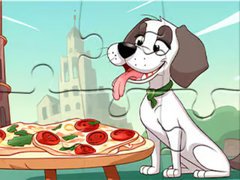 Oyun Jigsaw Puzzle: Dog Eating Pizza