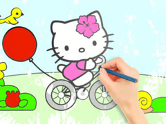 Oyun Coloring Book: Hello Kitty Cycling