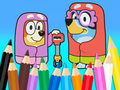 Oyun Coloring Book: Bluey Flossing Grannies