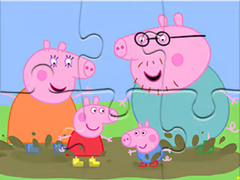 Oyun Jigsaw Puzzle: Peppa Pig Muddy Puddles