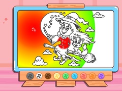 Oyun Coloring Book: Halloween Little Witch