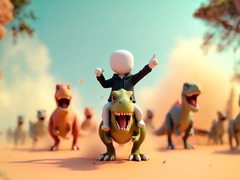 Oyun Stickman: Dinosaur arena