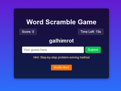 Oyun Word Scramble Game Challenge