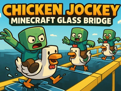 Oyun Chicken Jockey: Minecraft Glass Bridge