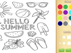 Oyun Hello Summer Coloring Book for Kids