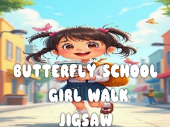 Oyun Butterfly School Girl Walk Jigsaw