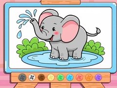 Oyun Coloring Book: Cute Baby Elephant