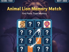 Oyun Animal Lion Memory Match