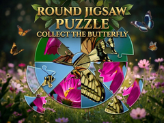 Oyun Round Jigsaw Puzzle - Collect the Butterfly