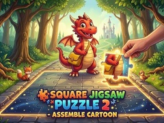 Oyun Square jigsaw Puzzle 2 - Assemble Cartoon