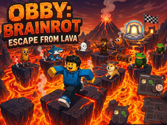 Oyun Obby: Brainrot escape from Lava